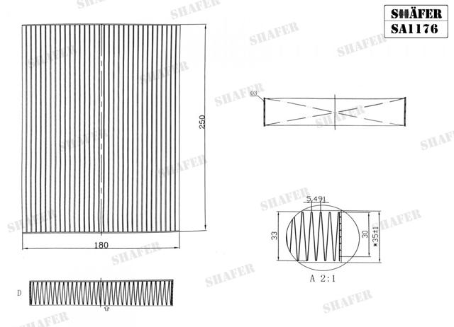 Filtro de salão Shafer SA1176