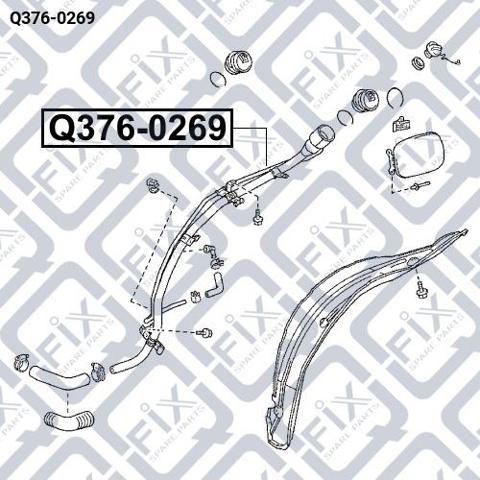 Q3760269 Q-fix Cano derivado de tanque, para o gargalo de enchimento