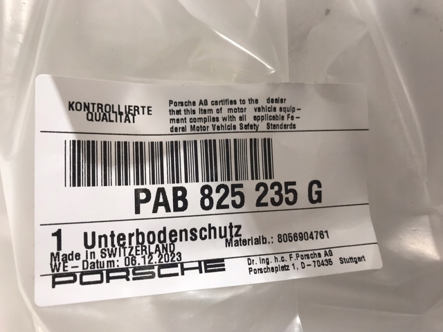 Proteção de motor, de panela (da seção de motor) Porsche Cayenne  9YA