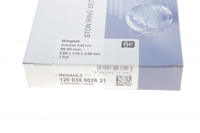 Compre 120038002621 NE/NPR Anéis do pistão para 1 cilindro, 2ª reparação ( + 0,50)