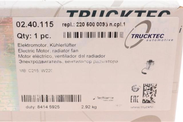 Compre 0240115 Trucktec Ventilador elétrico de esfriamento montado (motor + roda de aletas)