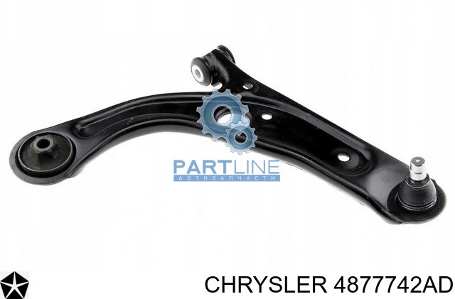 Braço oscilante inferior direito de suspensão dianteira 4877742AD Chrysler