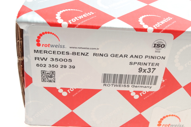Par principal (de diferencial) do eixo dianteiro RW35005 Rotweiss