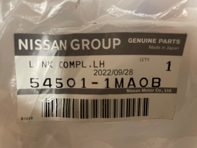 Compre 545011MA0B Nissan/Infiniti Braço oscilante inferior esquerdo de suspensão dianteira