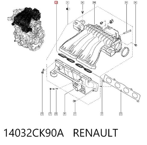 Compre 14032CK90A Nissan/Infiniti Vedante de tubo coletor de admissão