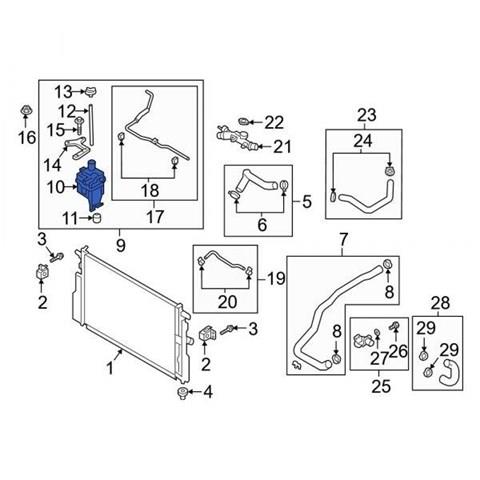 Compre PAF315351 Mazda Tanque de expansão do sistema de esfriamento