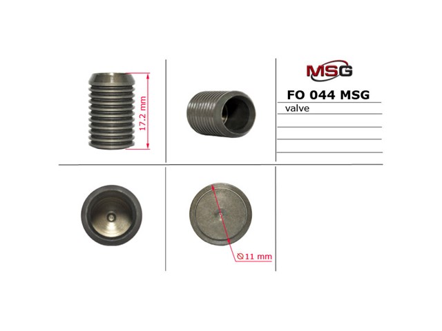 Válvula de bomba da Direção hidrâulica assistida MSG FO044VALVE preço, a partir de 13,10 USD