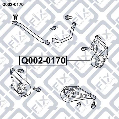 Coxim (suporte) esquerdo de motor Q0020170 Q-fix