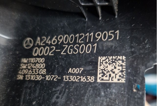Comutador instalado na coluna da direção, montado A2469001211 Mercedes