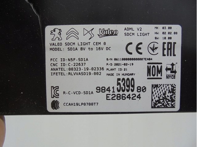  Peugeot/Citroen 9841539980