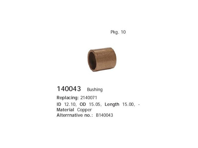 Bucha do motor de arranco Cargo 140043 preço, a partir de 1,01 USD