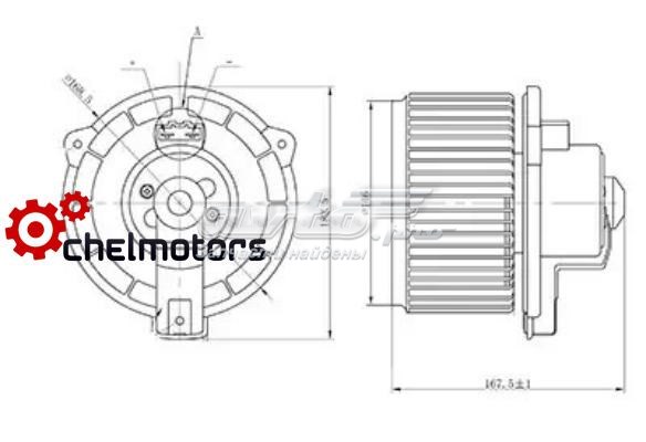 Motor de ventilador de forno (de aquecedor de salão) LFH1950 Luzar
