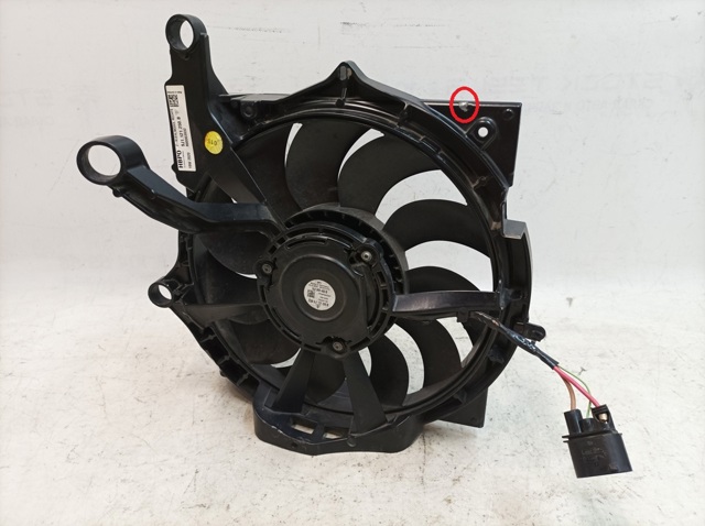 9J1121205B Porsche Difusor do radiador de esfriamento, montado com motor e roda de aletas