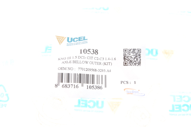 Bota de proteção externa de junta homocinética do semieixo dianteiro Uc-el 10538 preço, a partir de 19,34 USD