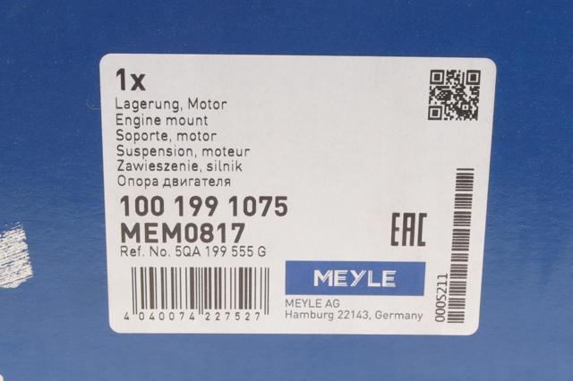 1001991075 Meyle Coxim (suporte) esquerdo de motor