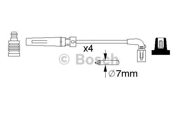 986356987 Bosch Fios de alta voltagem, kit
