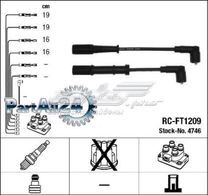Fios de alta voltagem, kit RCFT1209 NGK