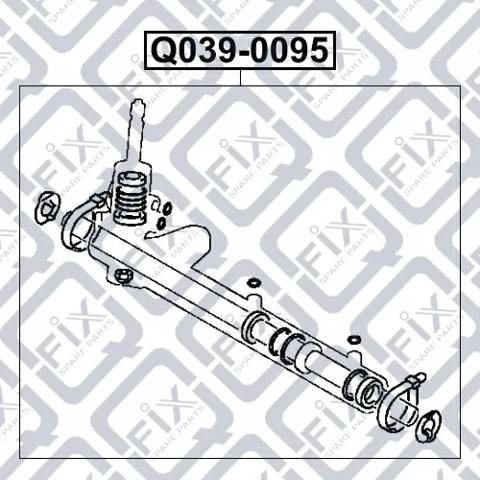 Kit de reparação da cremalheira da direção (do mecanismo), (kit de vedantes) Q0390095 Q-fix