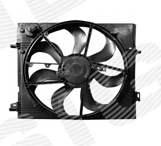 Difusor do radiador de esfriamento, montado com motor e roda de aletas Signeda RDDS67083B