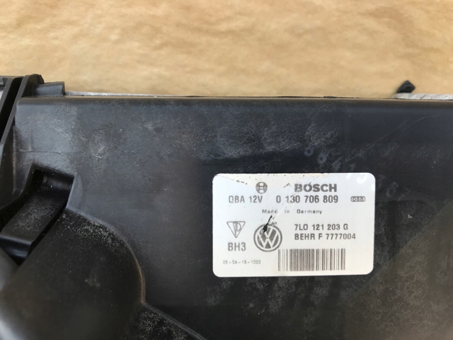 Difusor do radiador de esfriamento 7L0121203G Porsche