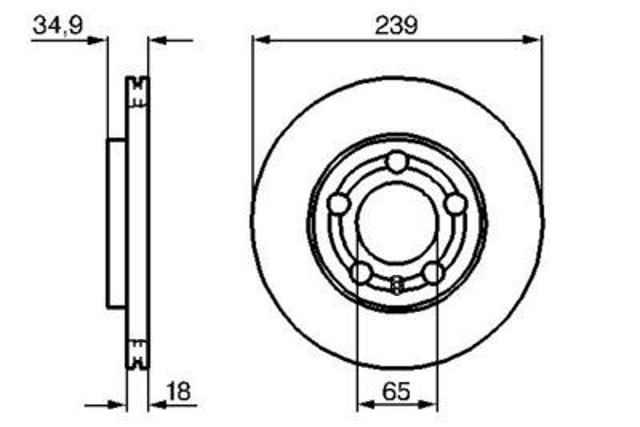 Compre 986479036 Bosch Disco do freio dianteiro