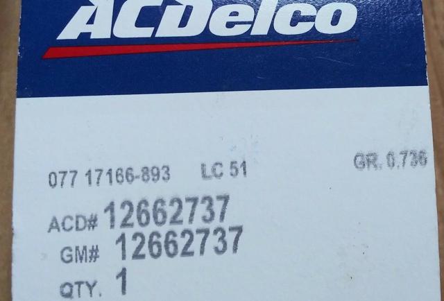 12655433 General Motors Válvula eletromagnética de posição (de fases) da árvore distribuidora