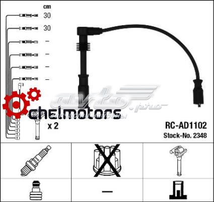 Fios de alta voltagem, kit RCAD1102 NGK