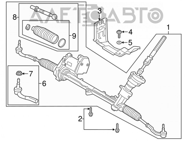 36010518 Volvo Cremalheira da direção