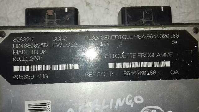 Compre 9641390180 Peugeot/Citroen Módulo de direção (Centralina eletrônica) de motor