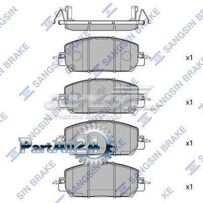 Compre SP4176 Sangsin Sapatas do freio dianteiras de disco