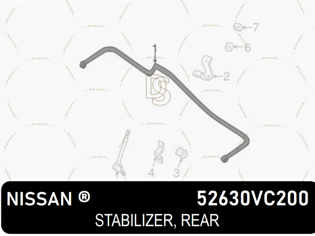 56230VC200 Nissan/Infiniti Estabilizador traseiro