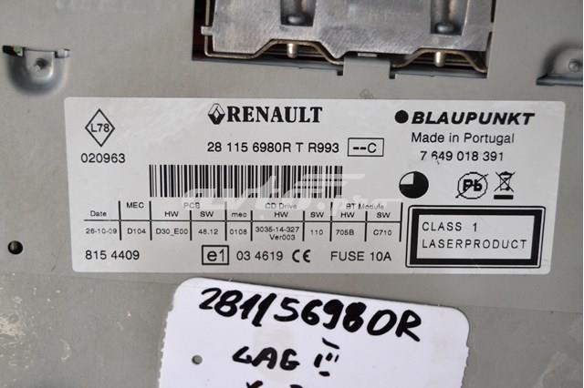 281156980R Renault (RVI) Aparelhagem de som (rádio AM/FM)