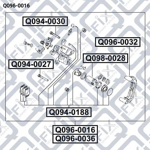 Compre Q0960016 Q-fix Suporte do freio traseiro direito