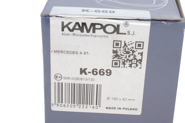 Compre K669 Kampol Sapatas do freio traseiras de tambor