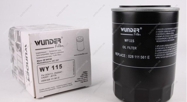 Filtro de óleo WY115 Wunder