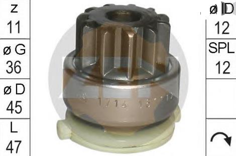 ZN1714 ZEN Roda-livre do motor de arranco