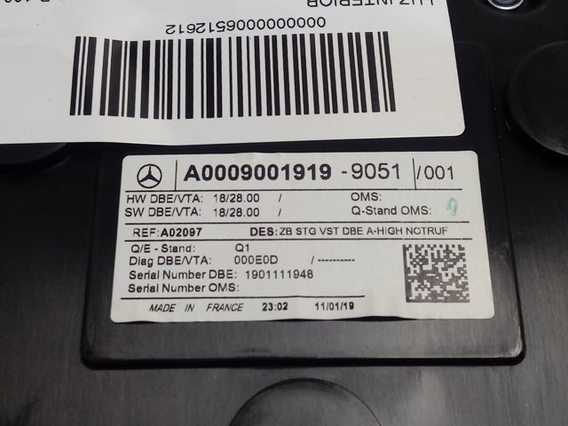 A0009001919 Mercedes 