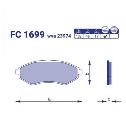 Sapatas do freio dianteiras de disco Frico FC1699 preço, a partir de 20,96 USD