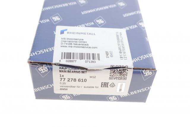 77278610 Kolbenschmidt Folhas inseridas principais de cambota, kit, 1ª reparação ( + 0,25)