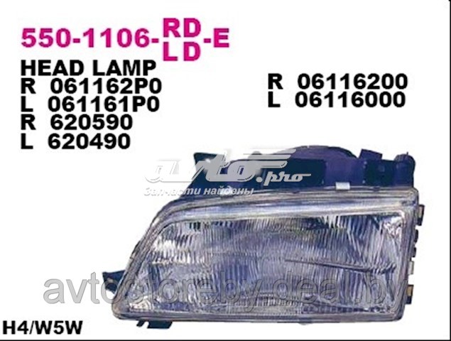 Luz direita 5501106RLDE Depo/Loro/Abakus