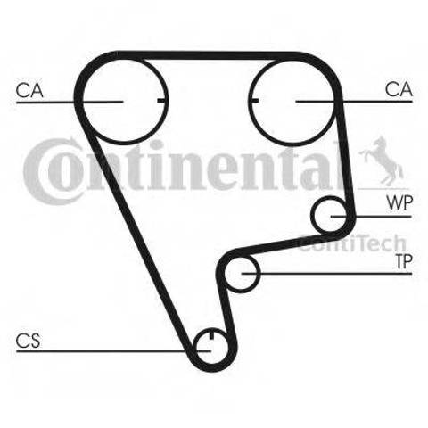 Correia do mecanismo de distribuição de gás Continental/Siemens CT773