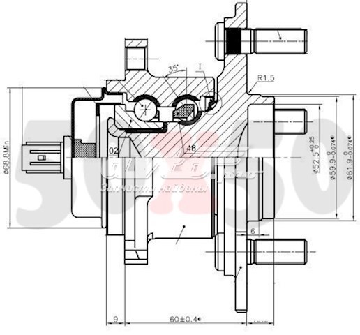 Compre 3DACF026F17CS Koyo Cubo traseiro