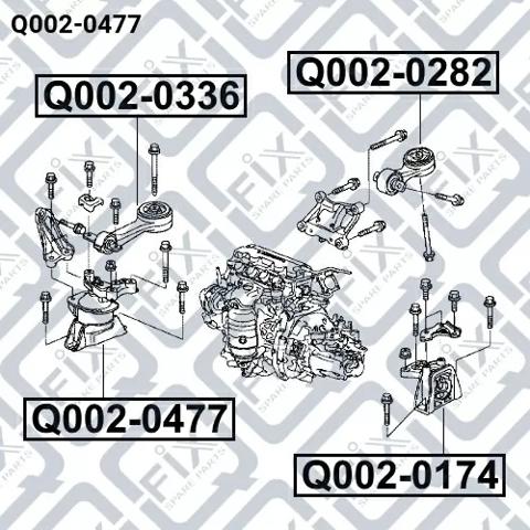 Compre Q0020477 Q-fix Coxim (suporte) direito inferior de motor