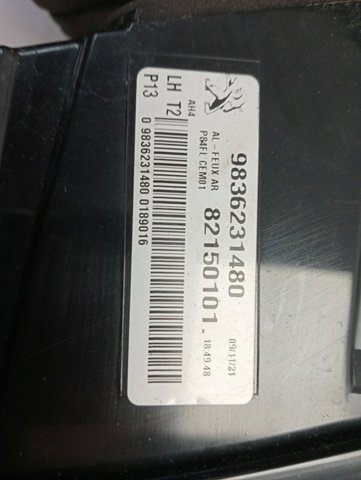 Lanterna traseira direita interna 9836231380 Peugeot/Citroen
