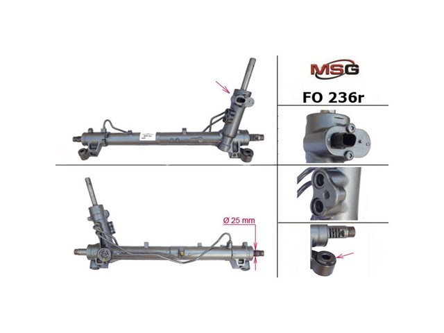 Cremalheira da direção MSG Rebuilding FO236R