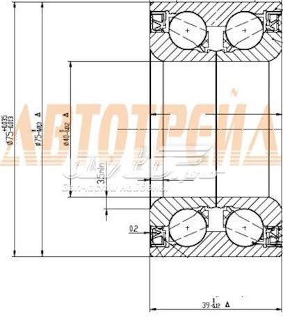 Compre DAC4075W2CS73 Koyo Rolamento de cubo dianteiro