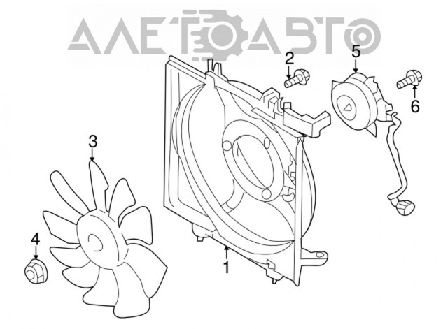 45122SG000 Subaru Difusor do radiador de esfriamento
