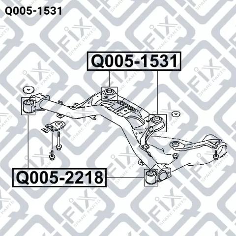 Bloco silencioso de viga traseira (de plataforma veicular) Q0051531 Q-fix