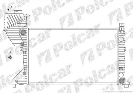 Radiador de esfriamento de motor Polcar 506308A1