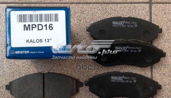 Sapatas do freio dianteiras de disco Mando MPD16 preço, a partir de 24,60 USD